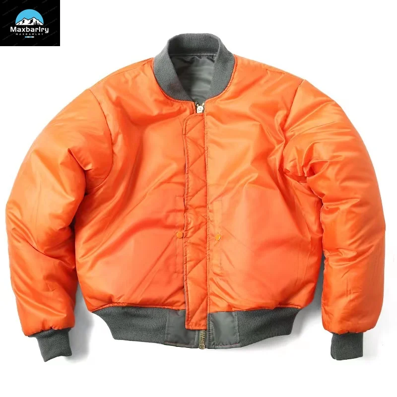 Jaqueta Bomber de Nylon grosso masculina e feminina, Uniforme Retro Americano, Flight Coat, Jaqueta exterior de inverno, masculina, MA1