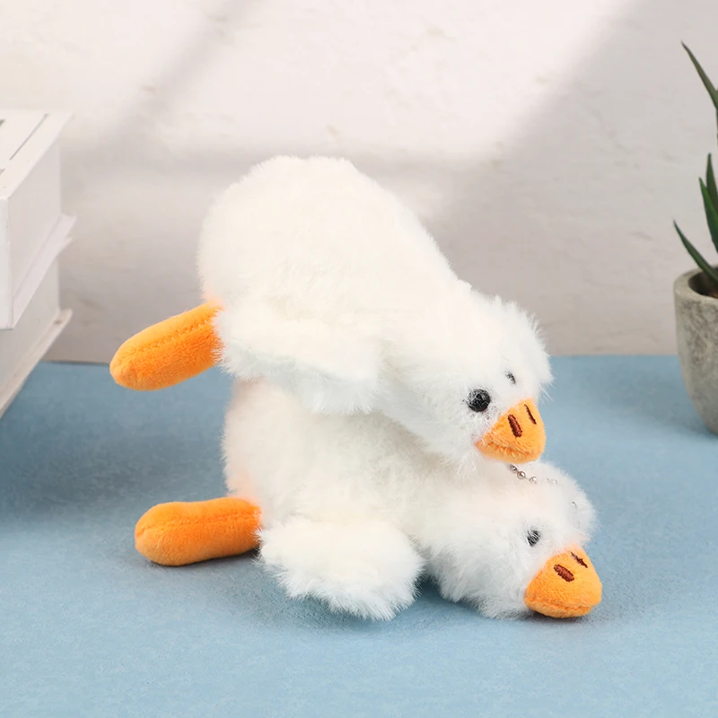 Anatra peluche soffice bambola portachiavi carino animale cigno oca bambole morbide giocattoli farciti zainetto ciondolo bambino ragazza regalo di compleanno 1 pz