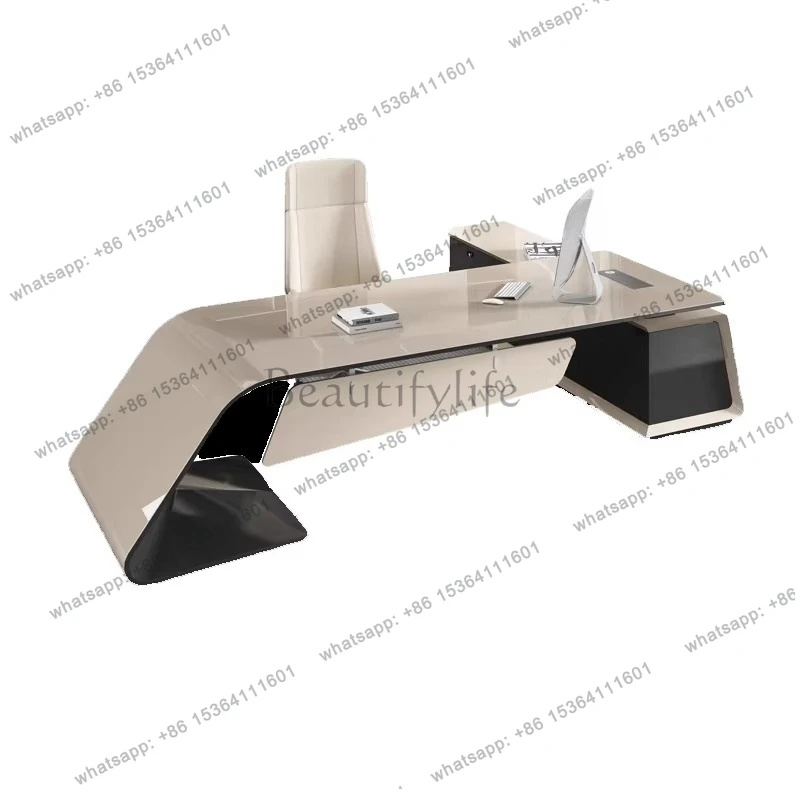 Modern paint desk light luxury high sense simple high-end designer president table