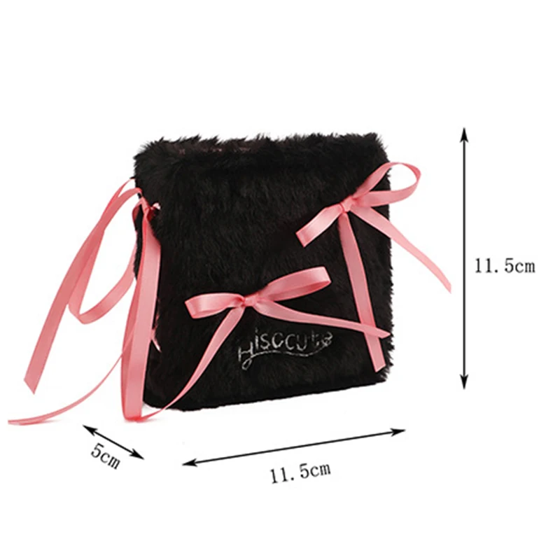 Imagem -03 - Bow Ribbon Plush Photocard Binder Kpop Idol Card Collect Book Titular do Cartão Rosa Preto Roxo Meninas Doces Bonito Álbum de Fotos 3