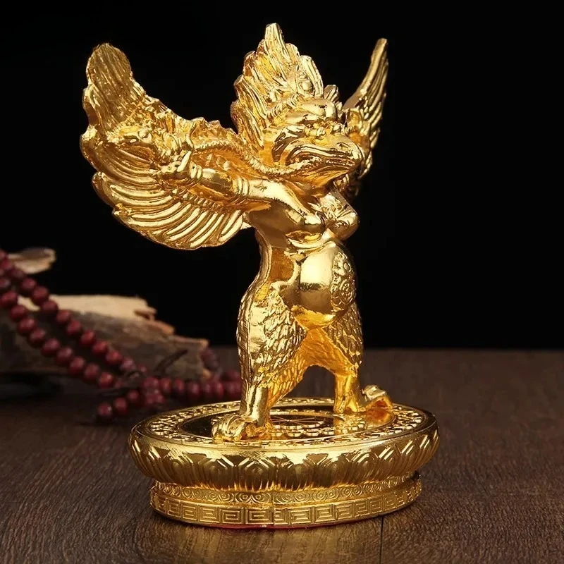 Alloy Metal Gilding Gold Fengshui Suppliers Lucky Roc Garuda Great Golden-winged Peng Bird Character