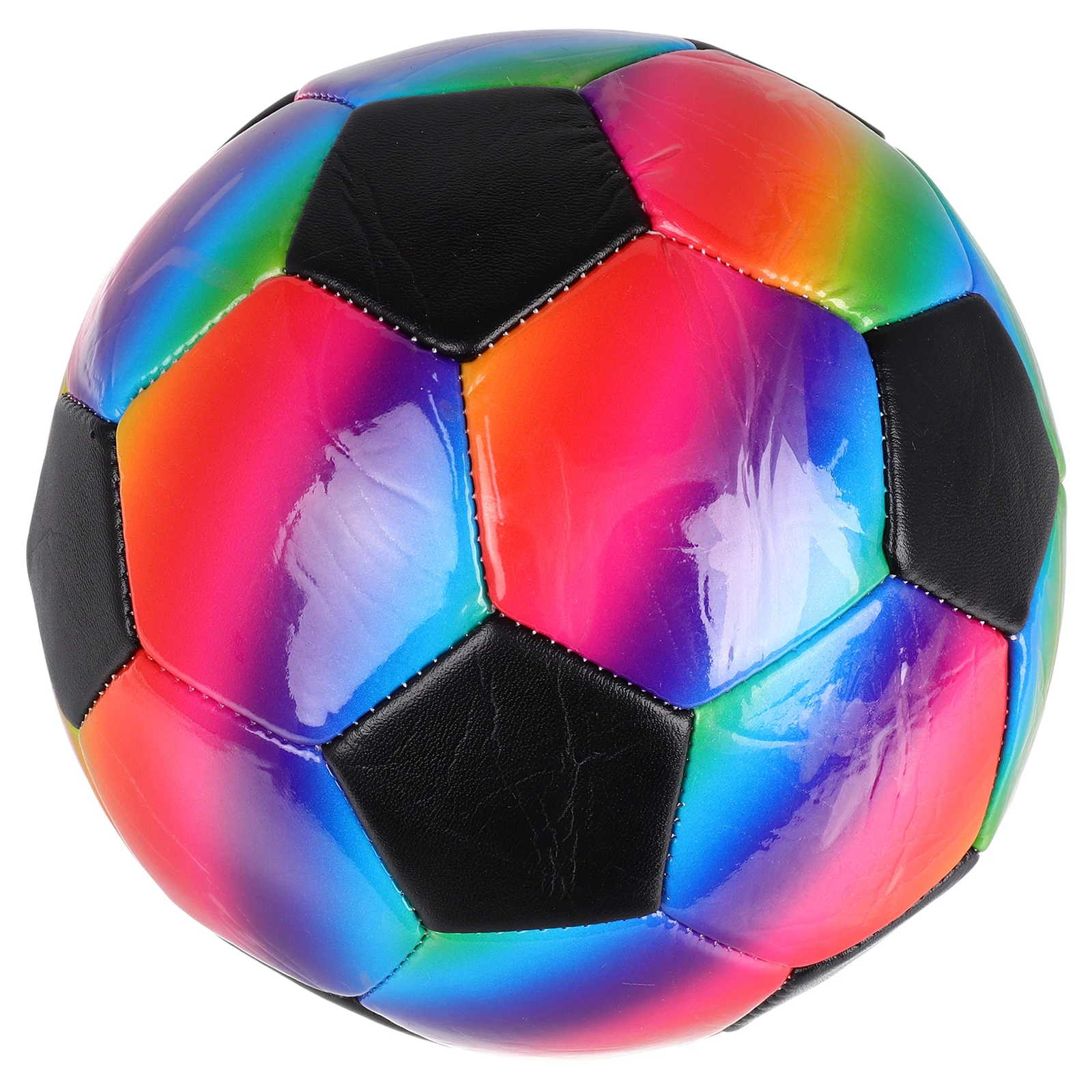 Bolas de futebol arco-íris 21,5 cm PVC Futebol inflável para crianças meninas meninos tamanho 5 brinquedos escola jardim jogar