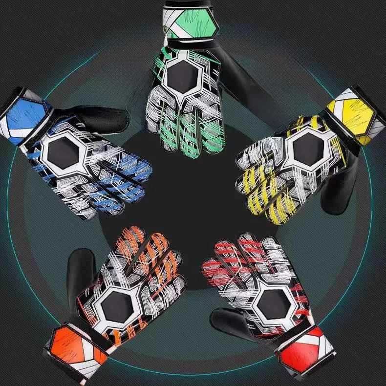 

Thickened Latex Goalkeeper Gloves Breathable Anti-Slip Children Adults Football Training Match Special Use Sports Fan Goods