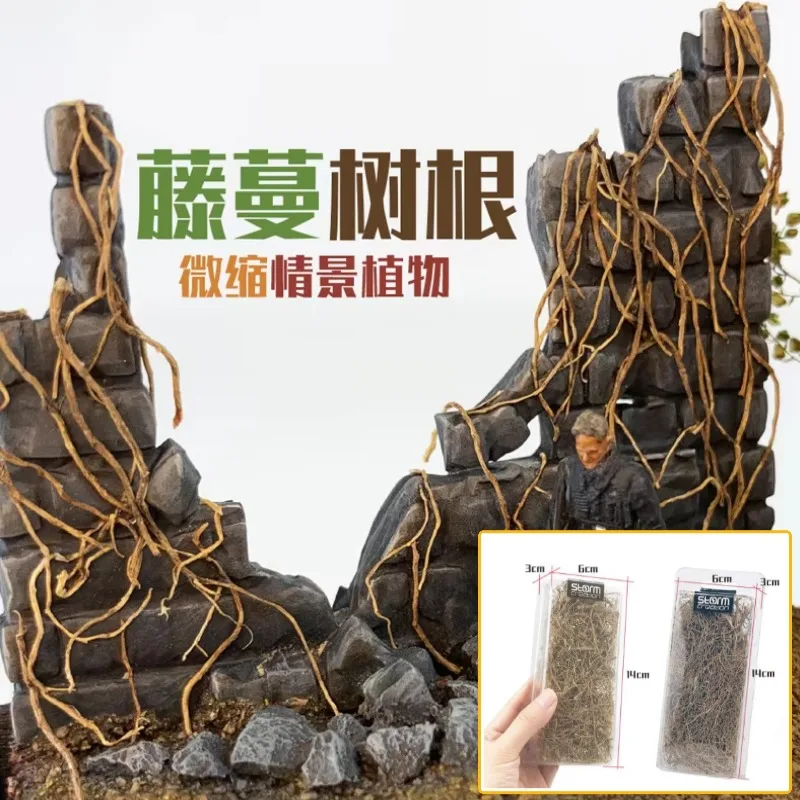 Miniature Tree Root Vine Sandtable Model Vegetation DIY Making Simulation Military Scenery Landscape Platform Renovation Kits