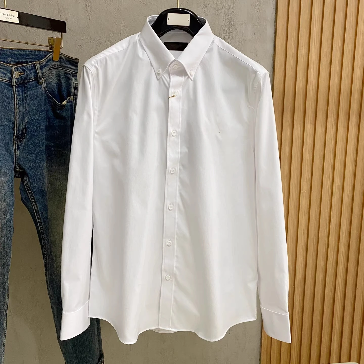 

Italian LP 26ss Casual Lapel Men's Old Money Wind Long Sleeve Shirt