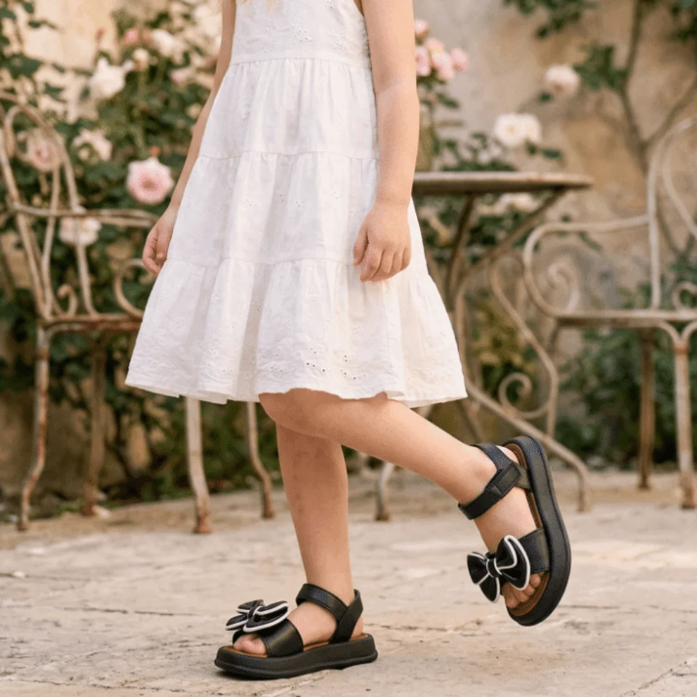 

Comfortable Girls Bow Sandals Soft Bottom Versatile Style Children Beach Sandals Multi Functional Breathable Princess Sandals