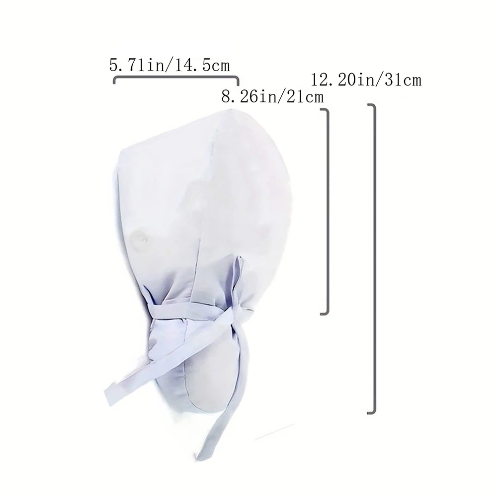 Berretto Scrub morbido unisex Stampa di cartoni animati Scrub Cappello per donna Cappello chirurgico Cappello da sala operatoria per donna e uomo Accessori infermieristici