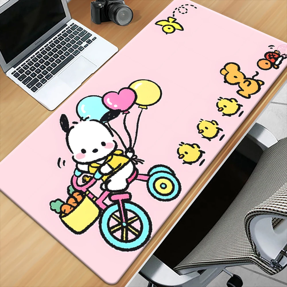 Cute sanrio Pochacco mouse pad, keyboard, gaming accessories, mouse pad, gaming office computer, PC gaming console table mat