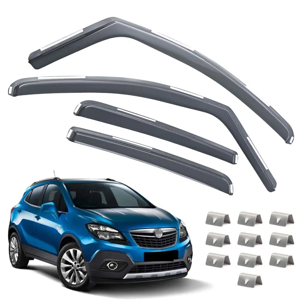 Wind Rain Deflectors 4pc For Vauxhall Mokka/Mokka X MK1 J13 12-20 5 Door Tinted