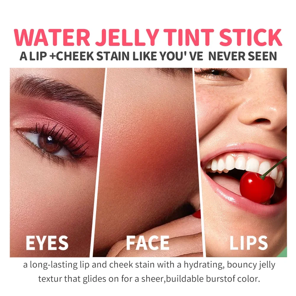 SAM SUGAR Jelly Lip & Cheek Tinta Idratante a lunga durata Illumina Multiuso Gelatina d'acqua Contouring Blush Balsamo per le labbra Ombretto