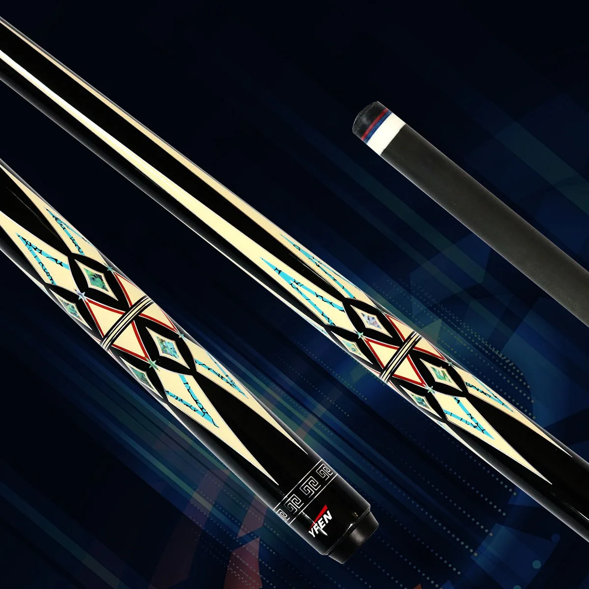 High Technic Carbon Fiber Shaft Billiard Pool Cue with Telescopic Extension Rod