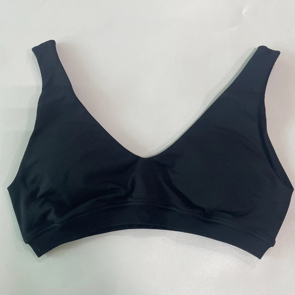 Damen Sport-BH mit rückenfreiem V-Ausschnitt, nahtloses Gym-Top, Workout-Yoga-Crop-Tanktop mit herausnehmbaren Polstern, hochelastischer Push-Up-BH – Detail 11