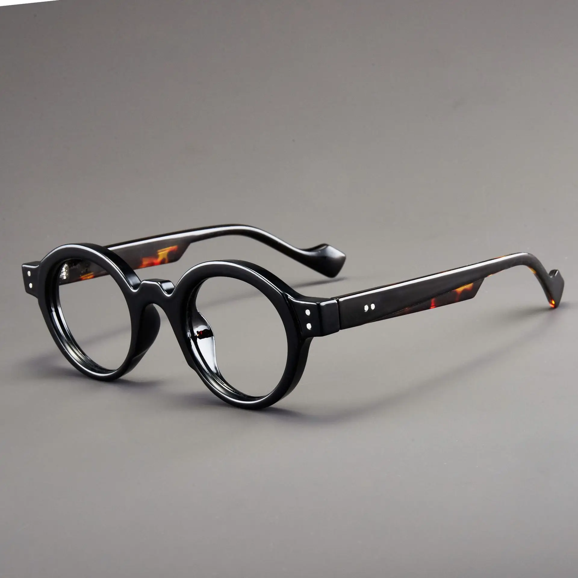 European and American Fashionable Retro Round Small Frame Glasses Frames for Men and Women, Versatile Anti-Blue Light Glasses