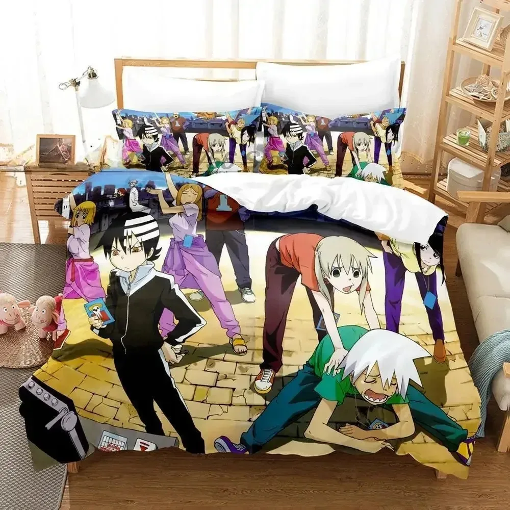 

Soul Eater Bedding Set Single Twin Full Queen King Size Bed Set Adult Kid Bedroom Duvet cover Sets 3D Print Anime bed sheet sets