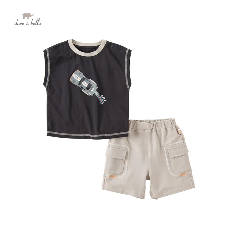 

Dave Bella Children's Suit Summer Boy's Two-Piece Ventilate Cool Fashion Casual Outdoor Seaside Sport DB2235300