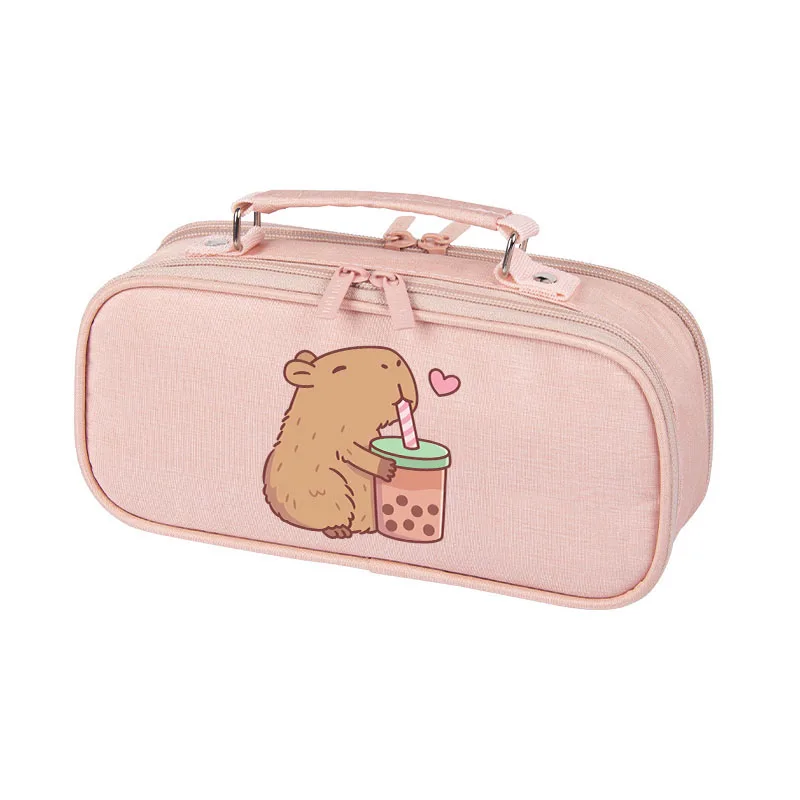 

‌ «Капибара», большой пенал для школьных канцелярских принадлежностей, органайзер с милым животным дизайном, подарок для девочек и мальчиков