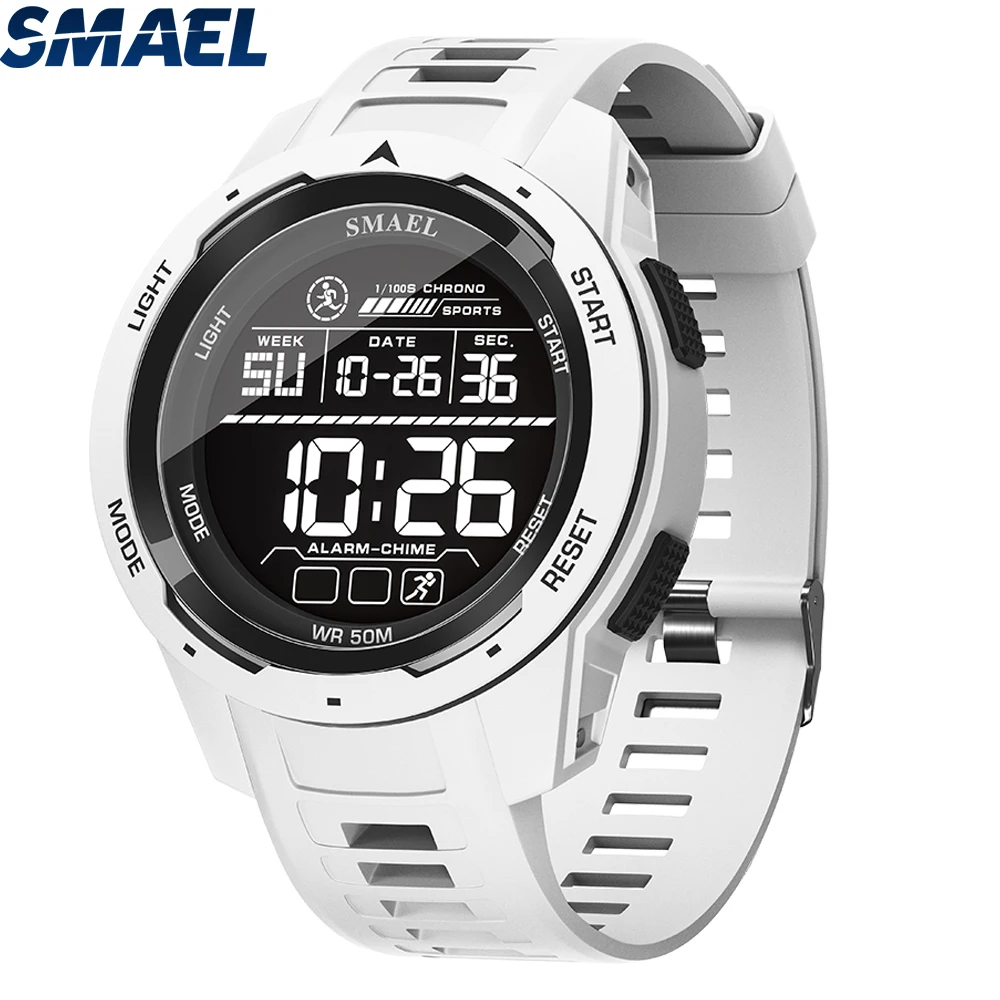 SMAEL 8105  Watches Sports LED Wristwatches Men's 50m Waterproof Watch Digital Light Stopwatch Watch for Men Digital