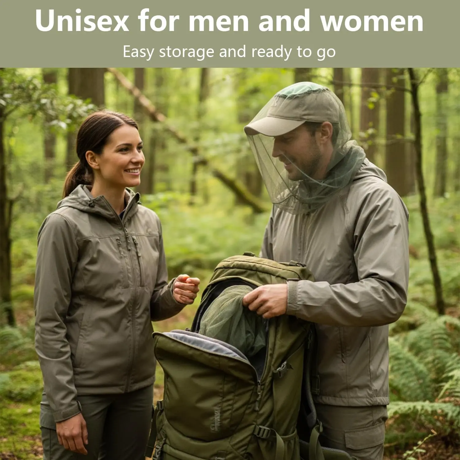 Mosquito Proof Fishing Hat with Face Net Breathable Sun Cap for Men Women Perfect for Fishing Hiking Outdoor Anti-Bee Protection