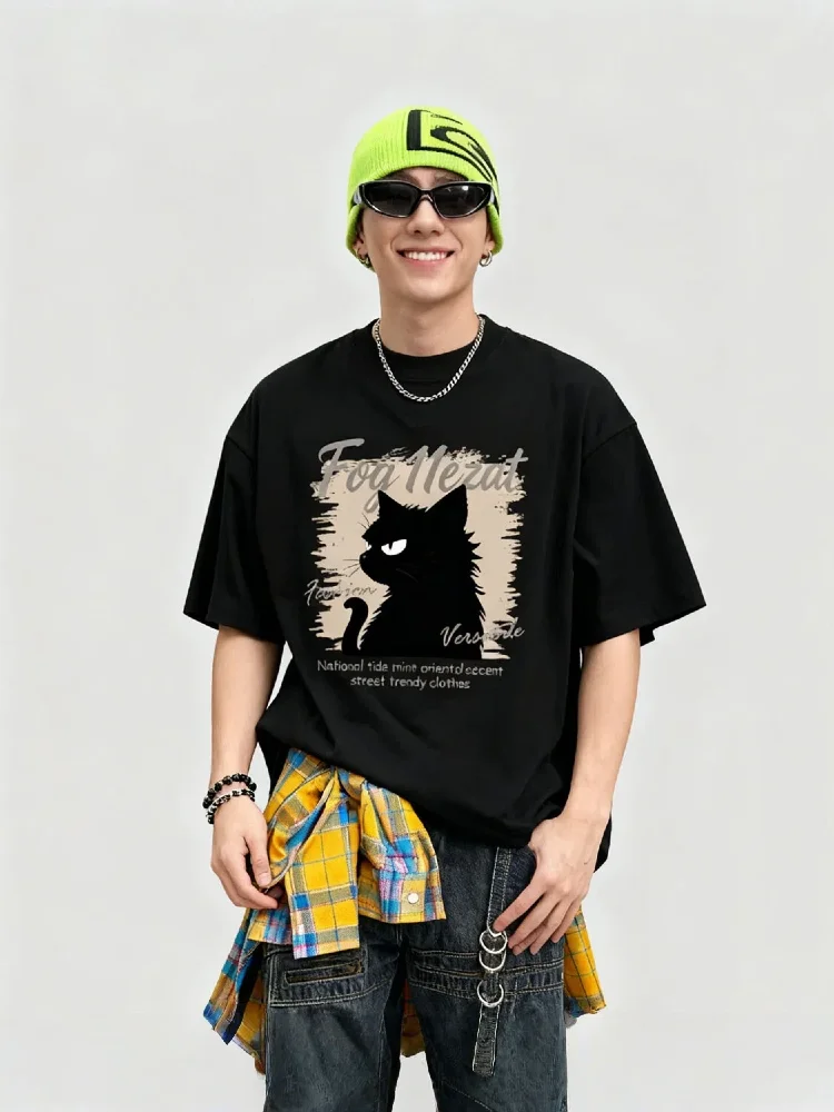 Unisex Loose-Fit Crew Neck Short-Sleeve T-Shirt 