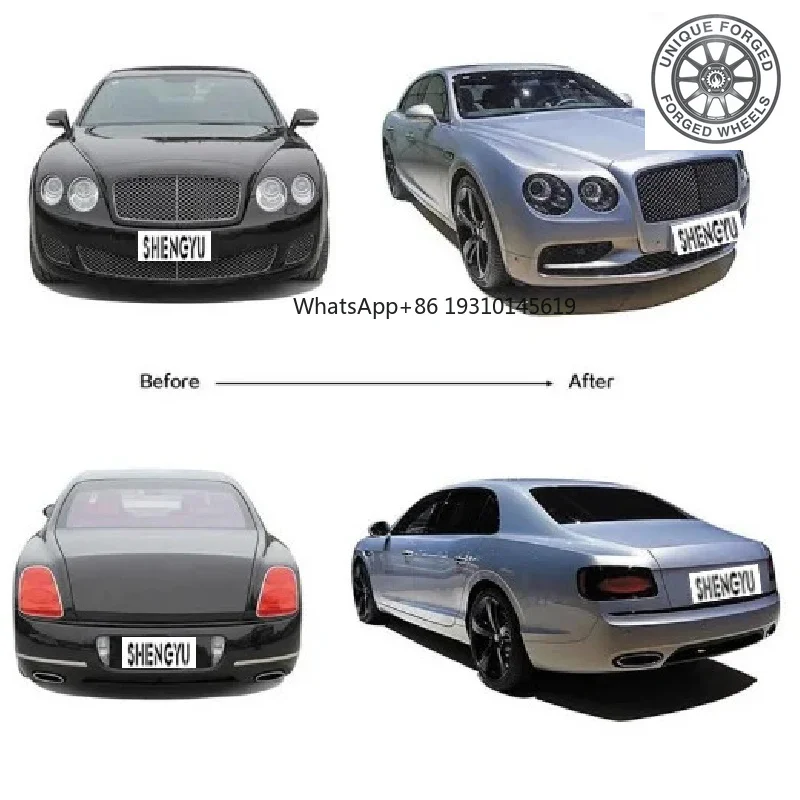 Facelift Body Kit for Bentley Flying Spur 2005-2012 to 2013-2019 with LED Headlight Taillight