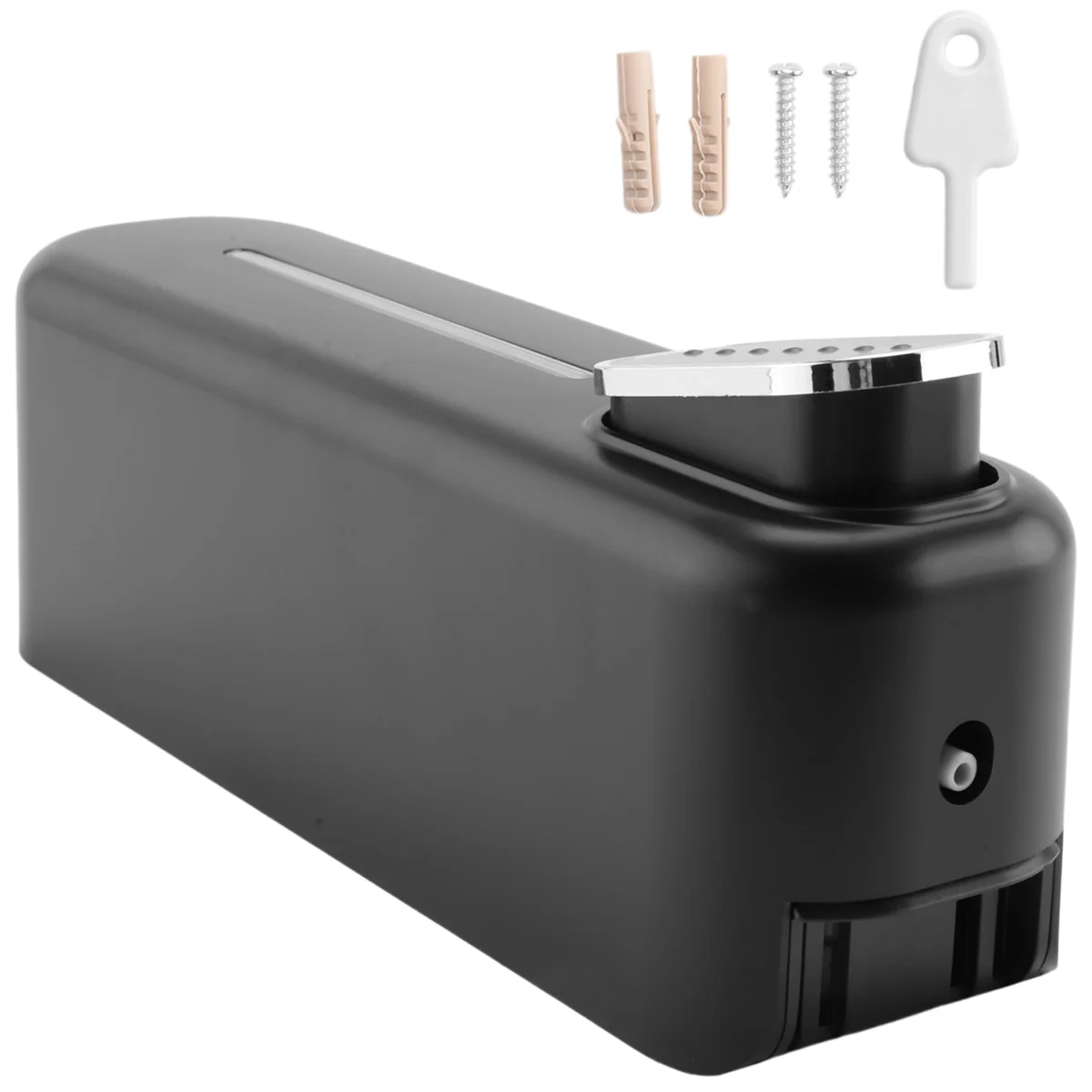 Soap Dispenser Wall Mount, 350Ml Hand Liquid Shampoo Shower Gel Dispenser for Bathroom Kitchen Office Black