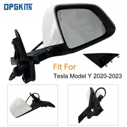 1PC Auto White Right Passenger Side Mirror For Tesla Model Y 2020-2023 High Quality ABS Plastic Car Accessories
