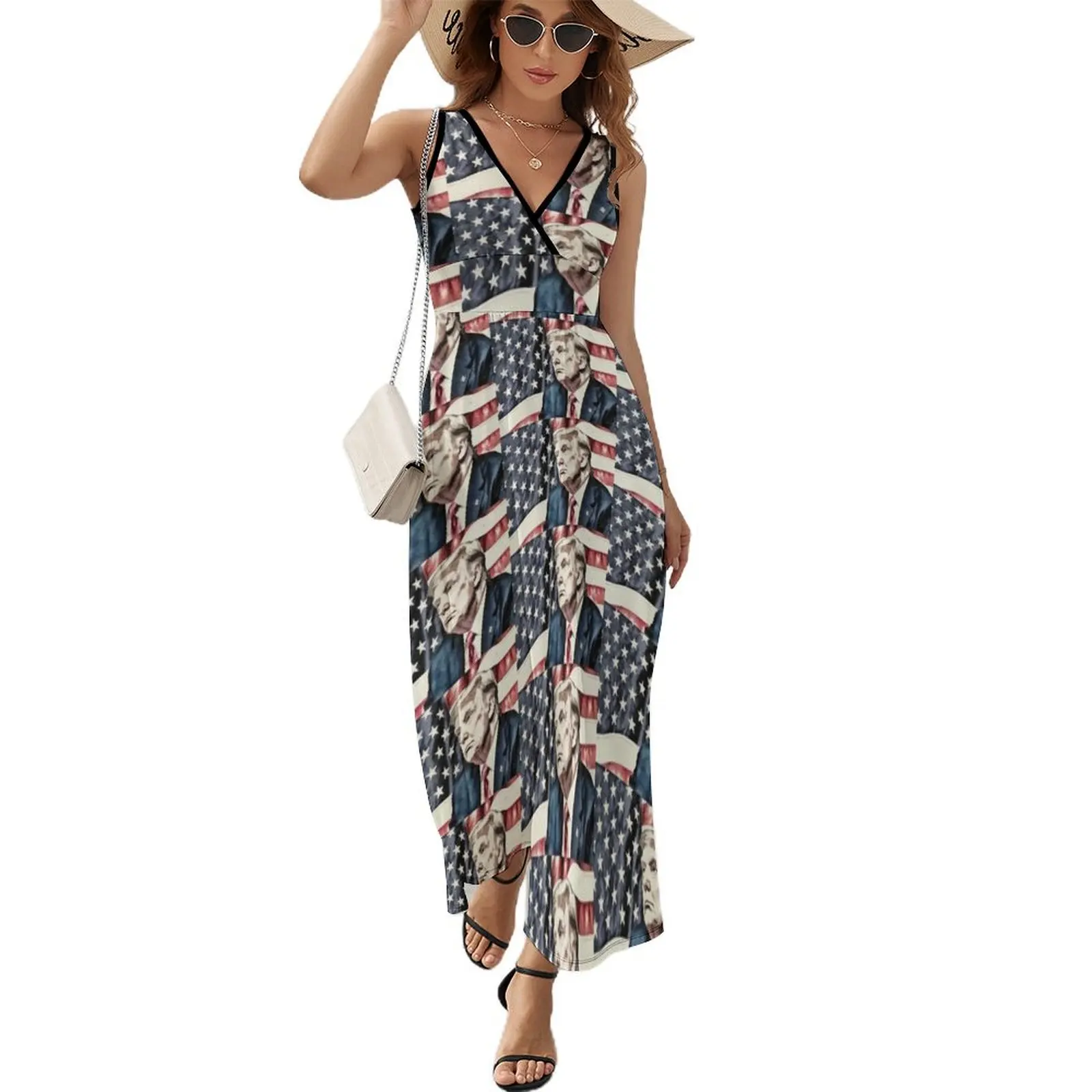 

Trump: American Icon Sleeveless Dress luxury woman evening dress dress for women