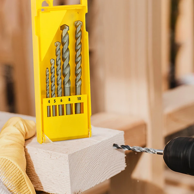 DEWALT DT6952 Masonry Twist Drill Bit-Set Wear Resistant Multifunctional Bits Power Tool Accessory 4,5,6,8,10MM 5-Piece