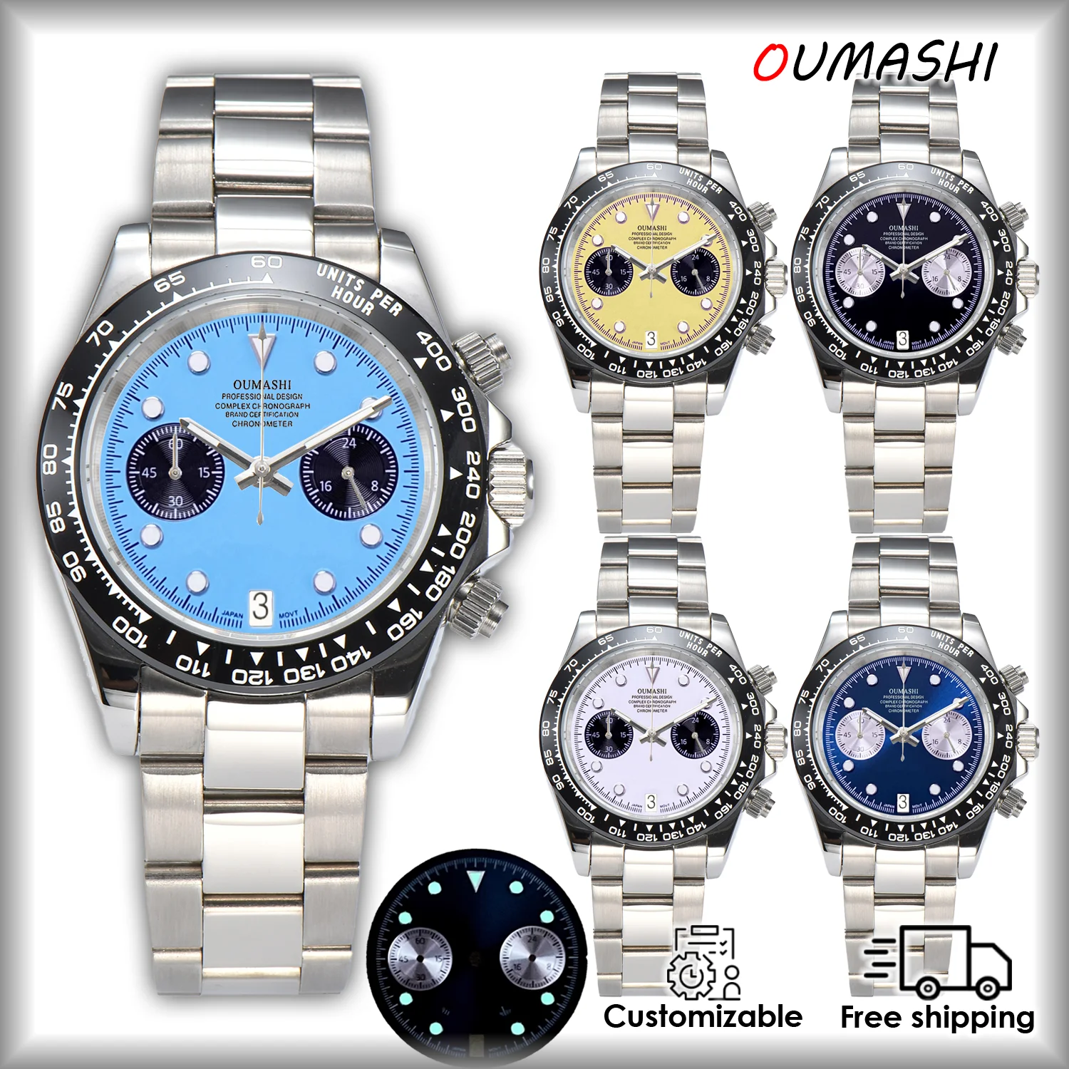 

VK64 Watches for Men Luxury High-End Chronograph Waterproof Luminous Dial Customizable Men's Quartz Watch