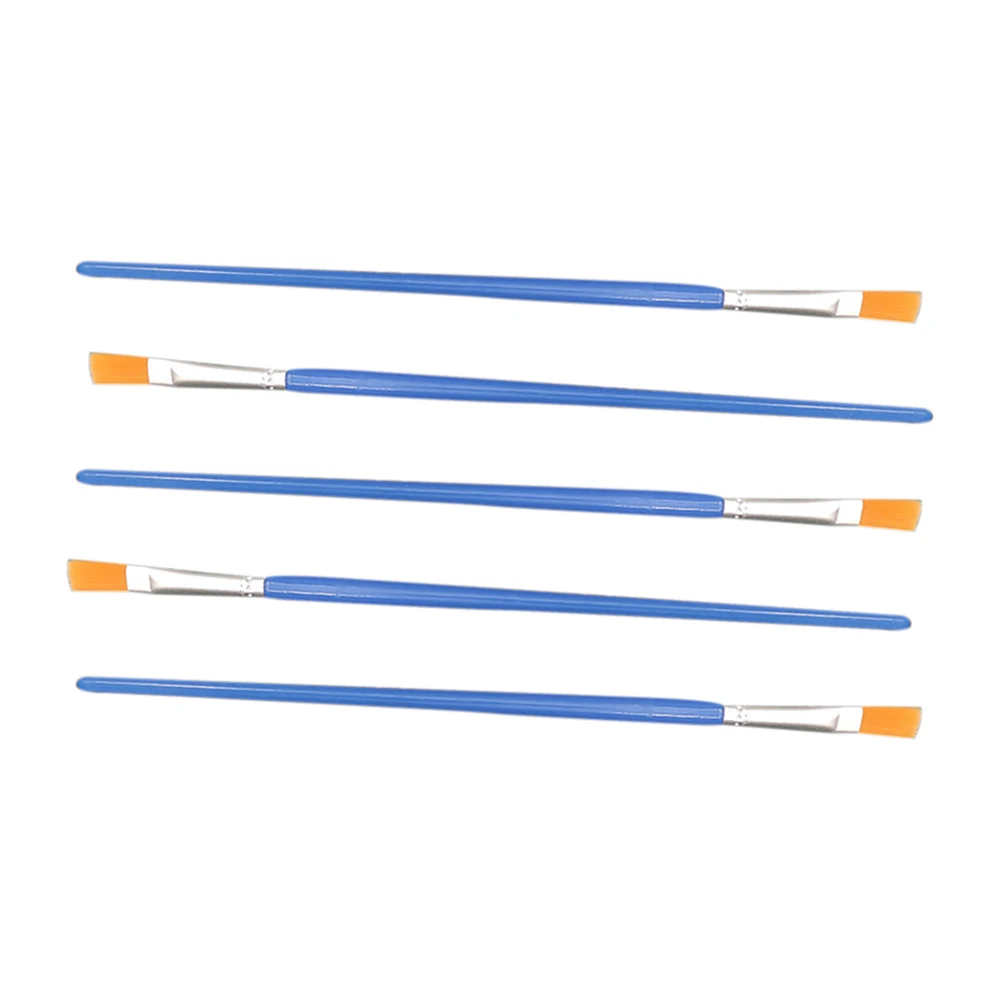 20Pcs Flat-Head ขนาดเล็กไนลอนพู่กันระบายสีสำหรับภาพวาดรูปวาดสีน้ำพู่กันระบายสีปากกาสำหรับศิลปินซัพพลายเออร์ Art เครื่องเขียน