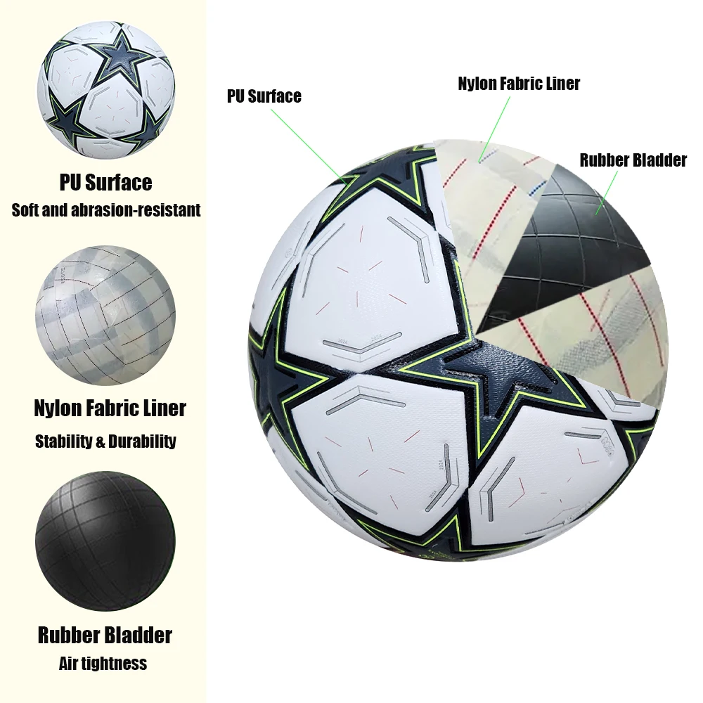 2024 サッカーボールプロフェッショナルサイズ 5 サイズ 4 高品質ソフト PU シームレスアウトドアスポーツリーグサッカートレーニングマッチ futboll