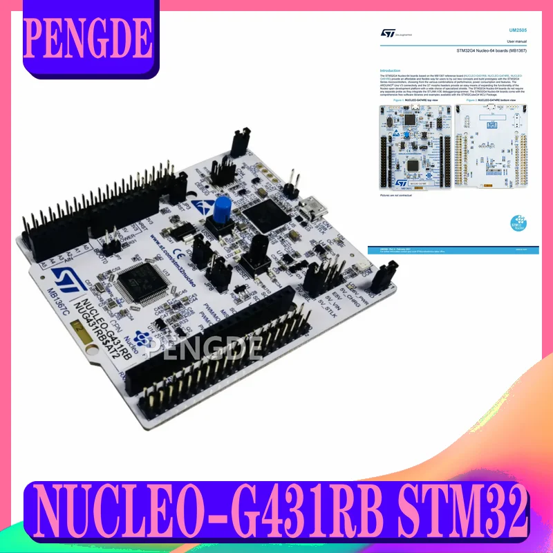 NUCLEO-G431RB STM32 Nucleo-64 development board with STM32G431RBT6 MCU supports Arduino and ST morpho connectivity