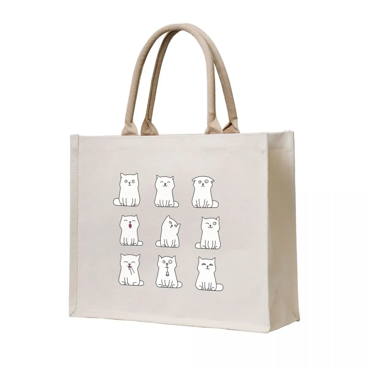 

Nine cute white kittens Tote Bag Lady bags free delivery bags tote bags cloth Shopper bag