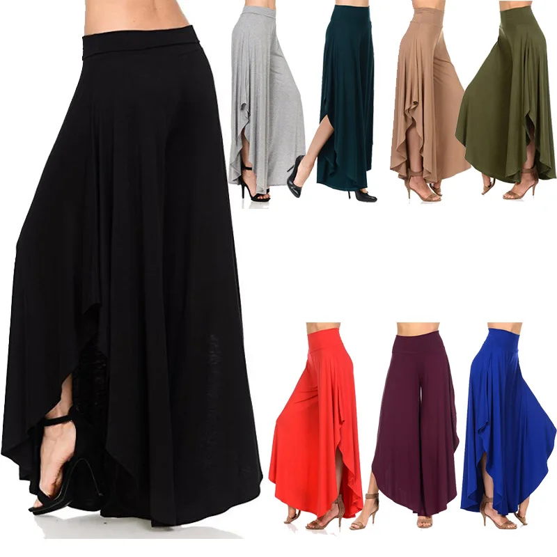 

Autumn Nine Points European and American New Women's Irregular Comfortable Wide-leg Pants