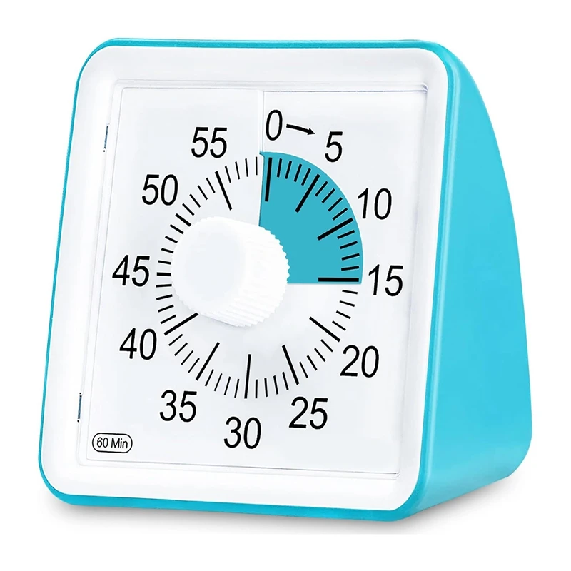 1 Piece 60-Minute Visual Timer For Kids,Study Classroom Timer Blue ABS For Teachers And Adults