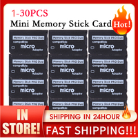 1-30PCS Support Memory Card Adapter SD Card Card To Memory Stick Adapter For PSP SD Card Card 1MB-128GB Memory Stick Pro