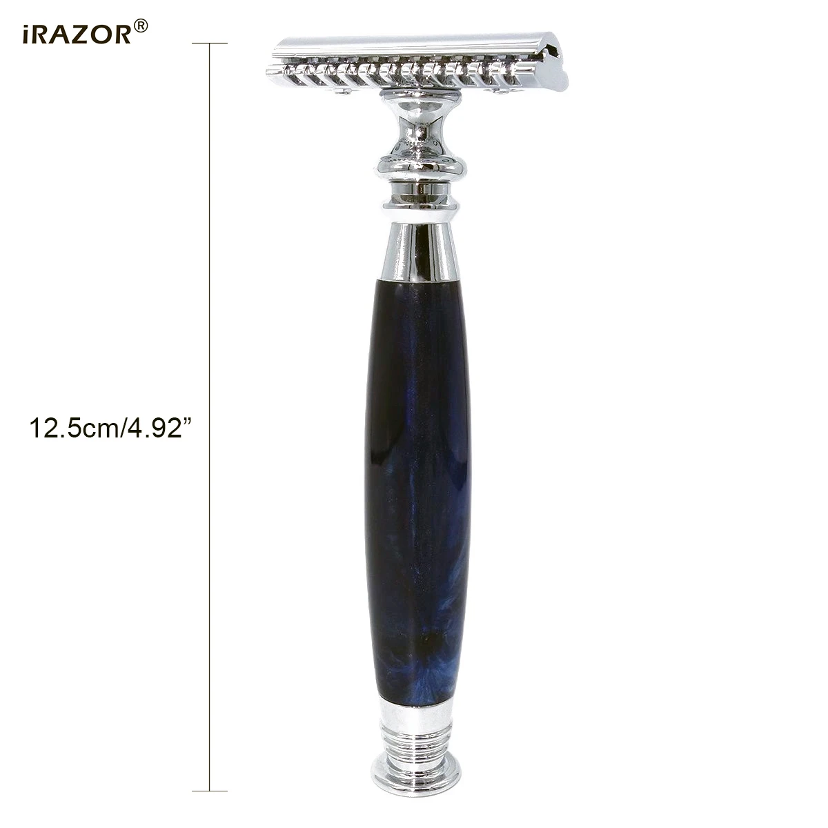 iRAZOR Classic Safety Razor Double Edge Mens Hair Removal Manual Shaver Machine with 10 Original Blades Birthday Gift for Him