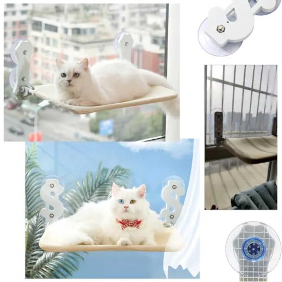 4 szt. Zamienniki przyssawek do legowiska dla kota na okno z śrubami, 85 mm, wytrzymałe, mocne uchwyty wiszące, przyssawki do legowiska dla kota na okno