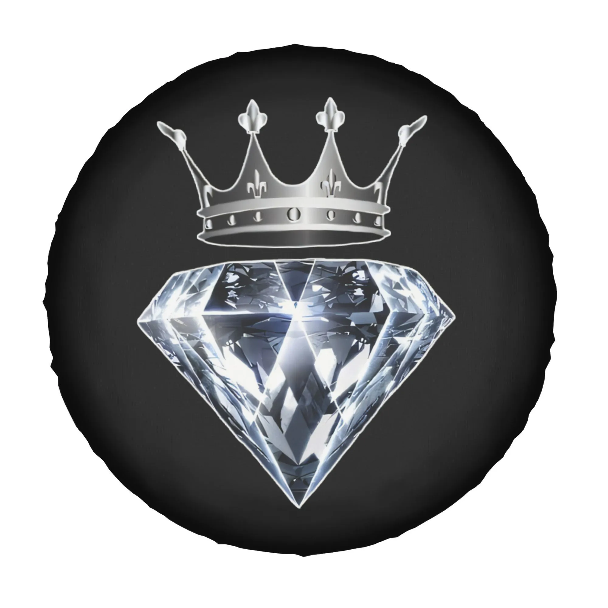 

Diamond Crown Tire Cover King Gem Spare Wheel Protector for Trailer RV SUV Truck