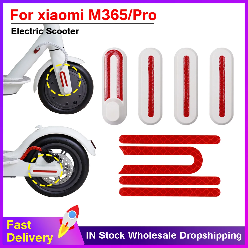 Front Rear Wheel Tyre Cover Protective Shell For Xiaomi M365 1S Pro Pro2 Electric Scooter Reflective Sticker Safety Warning Part