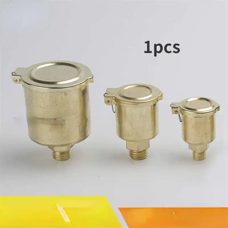 1pcs Oil Cup with Spring Lid for Machine Tool Lubricating Equipment Copper Plated Oil Cup Mechanical Parts Machine Accessories