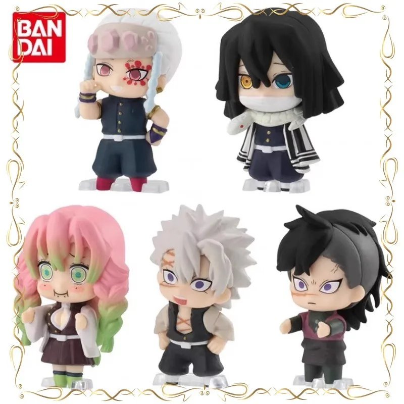 Kanroji Mitsuri Uzui Tengen Demon Slayer Gashapon Queue Line Up Standing Posture Desktop Jewelry Action Figure Model Toys