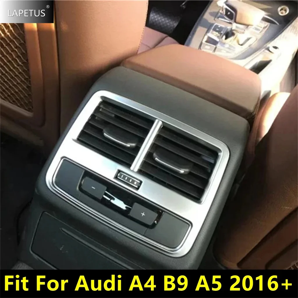 

Auto Rear Armrest Box Air AC Conditioning Outlet Vent Frame Decor Sequins Cover Trim For Audi A4 B9 A5 2016 - 2021 Accessories