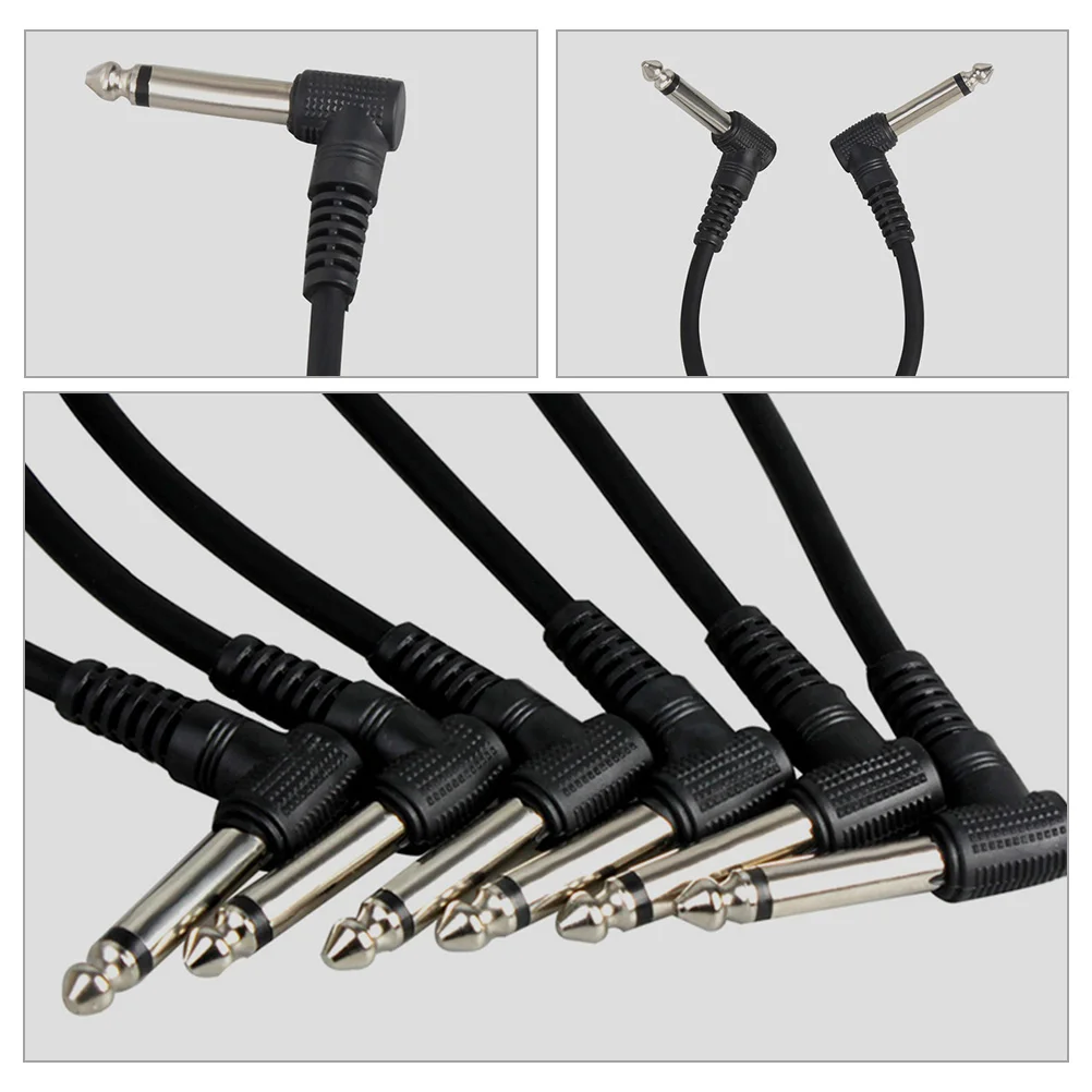 12 Stück Gitarren-Patchkabel, PVC-geschirmter Draht, Bass, elektrische Verbindung, Bühnen-Sound-Ausrüstung, Musikinstrumente