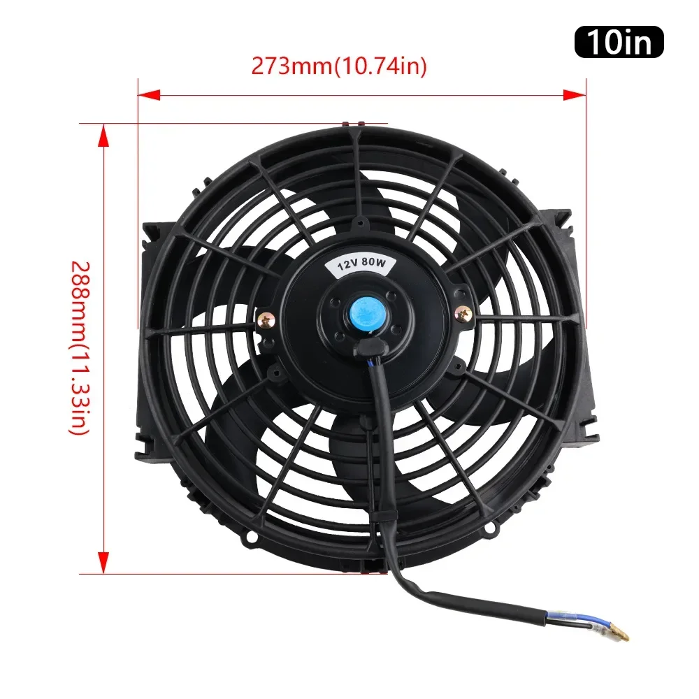 Cross-border hot-selling car modification General Motors fan 12V 90W radiator cooling electronic fan suction hair dryer