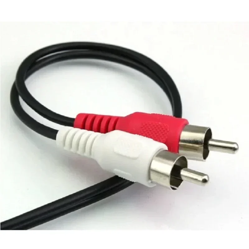 3.5mm Stereo Female To 2 Male RCA Jack Adapter Aux Audio Y Cable Splitter Free Shipping Transmission & Cables