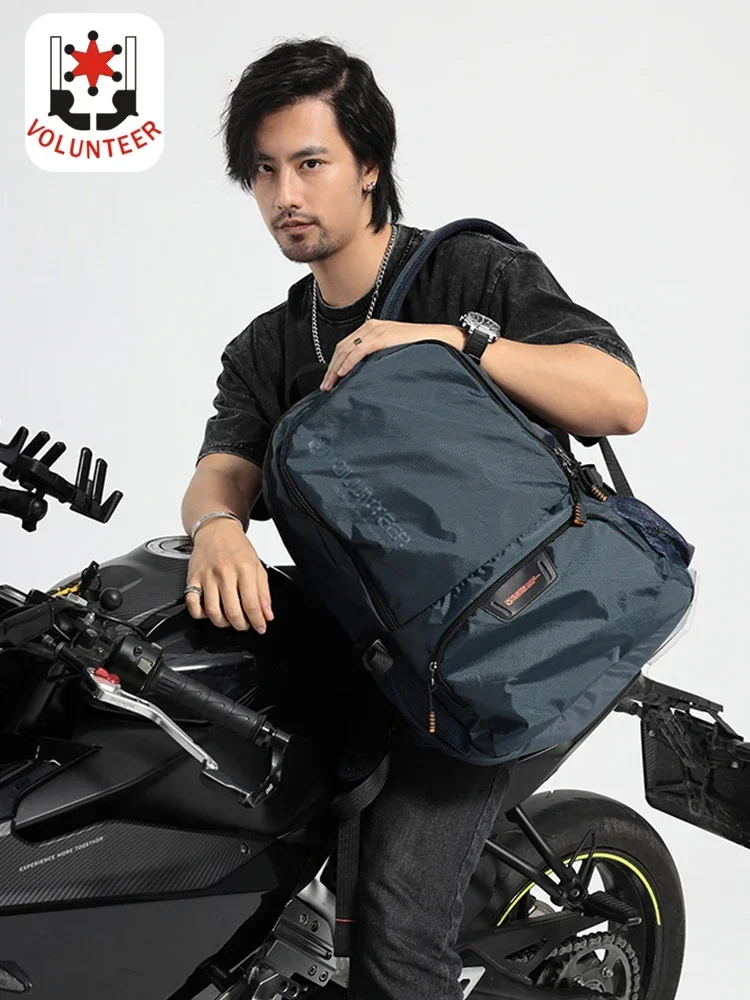 Mochila de gran capacidad para hombre, bolso informal impermeable, sólido, a la moda, para viaje y escuela, novedad de 2023, 1802