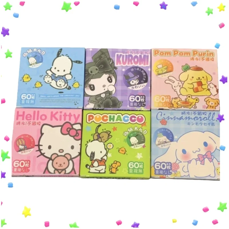 

2026 NEW 60Pcs Hello Kitty Kuromi Cinnamoroll Pochacco Stickers for Kids Girls DIY Laptop Phone Diary Cute Cartoon SanrioSticker