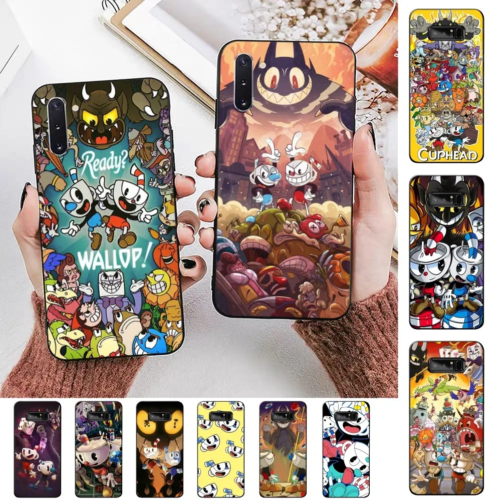 

Cartoon Game Cuphead Phone Case For Samsung Note 8 9 10 20 pro plus lite M 10 11 20 30 21 31 51 A 21 22 42 02 03