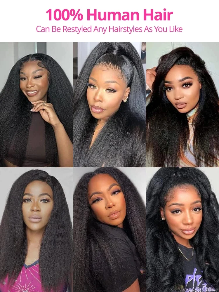 250% الكثافة غريب مستقيم 13x6 الدانتيل الجبهة الباروكات شعر الإنسان ياكي مستقيم الدانتيل الباروكات الأمامية الشعر البرازيلي شعر بشري لعذراء شعر مستعار #4